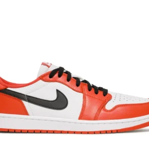 Jordan 1 Low Starfish - Stylish Low Top Sneakers with Vibrant Accents - Orange / Black / White