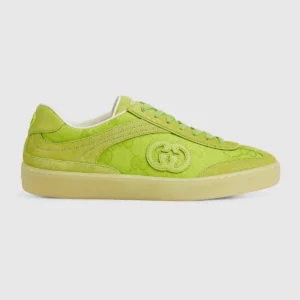 Women's G75 sneaker - acid green suede