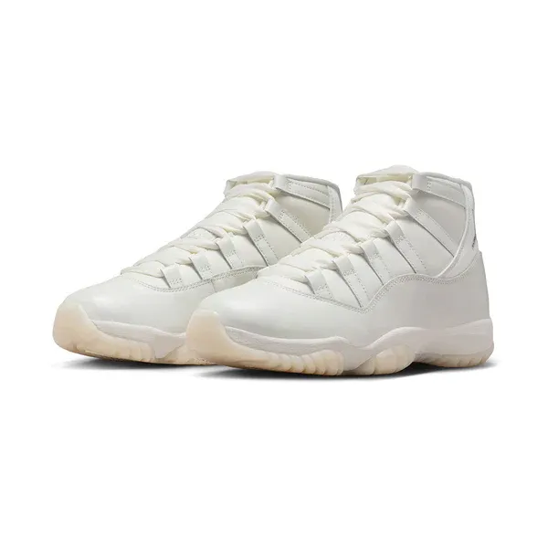 Air Jordan 11 Retro "Pearl" - Premium Iridescent High-Cut Lifestyle Model - Sail/Pearl Grey