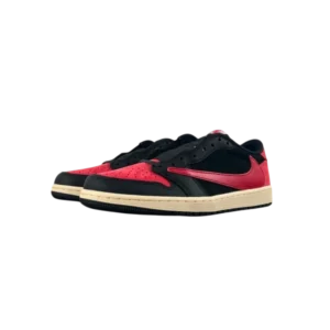 Travis Scott x Air Jordan 1 Low “Red/Black” Sneaker | DM7866-061 - Black / Fusion Red