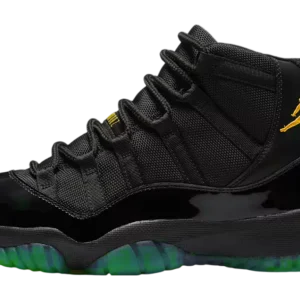Air Jordan 11 Retro "Stealth Tropic" - Premium High-Cut Heritage Lifestyle Model - Black/Multi Green