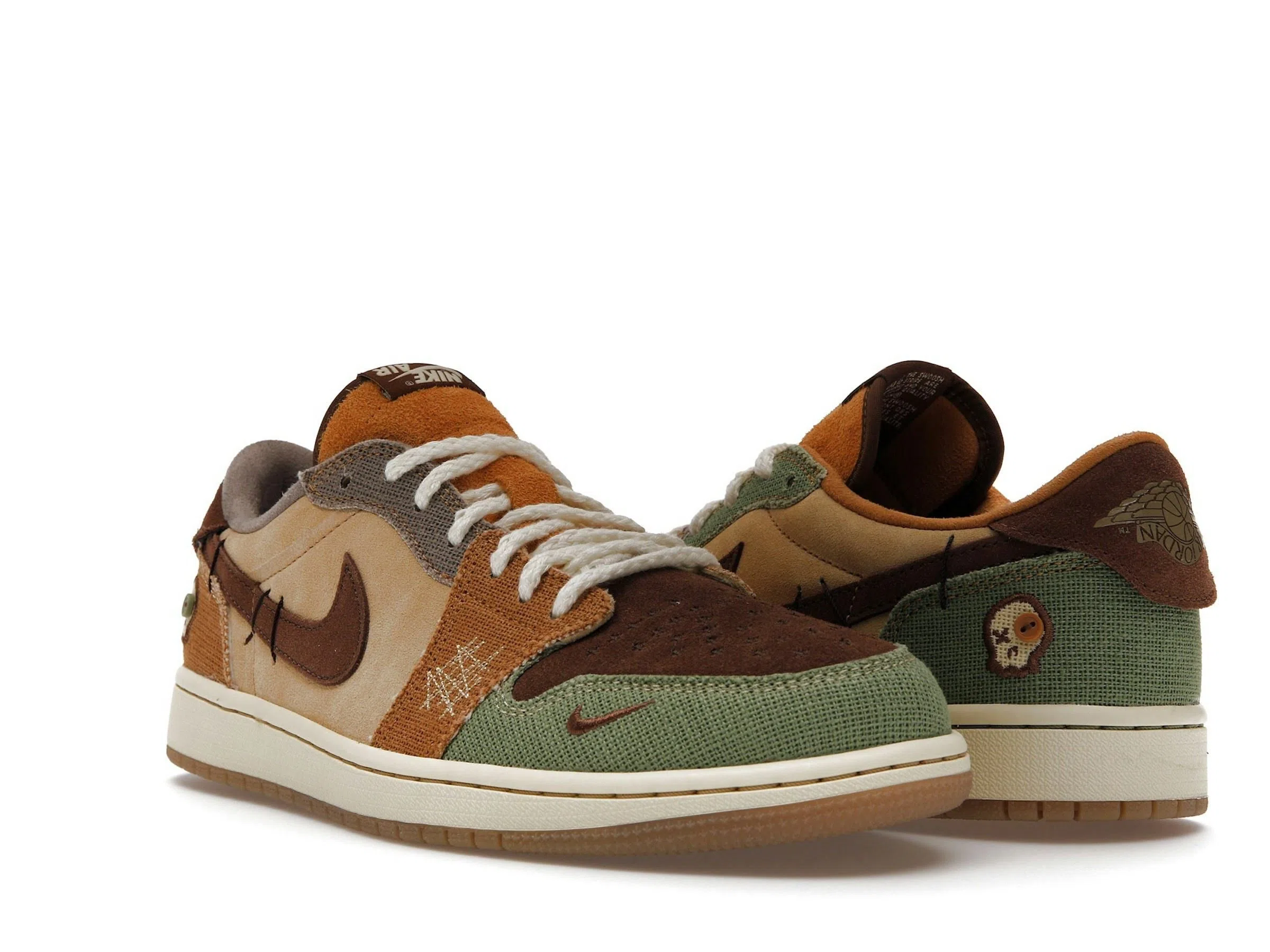 Jordan 1 Retro Low OG Zion Williamson Voodoo - Limited Edition Low Top Sneakers - Brown / Dark Brown / Tan