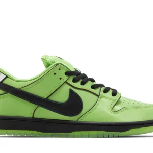 Powerpuff Girls × SB Dunk Low Pro – Limited Edition Skate Sneaker - Mean Green / Black / Volt