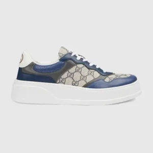 Men's chunky sneaker with - Beige / Blue