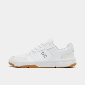 THE ROGER Clubhouse 3 Low-Top Sneaker – Lightweight Performance Casual Shoe - White/Gum Sole