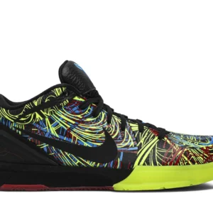 Kobe 4 Protro Wizenard - Limited Edition Basketball Sneakers - Black / White / Green Glow
