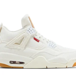 Jordan 4 Retro Levi’s White - Premium Retro Basketball Sneakers - White