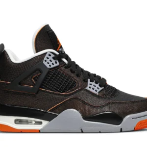 Jordan 4 Retro Starfish – Women’s Edition | Stylish Retro Basketball Sneakers - Orange / Black / White