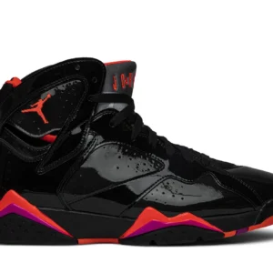 Jordan 7 Retro Black Patent – Women’s Edition | Elegant Retro Basketball Sneakers - Black / Fusion Red