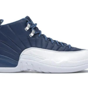Jordan 12 Retro Indigo - Stylish Retro Basketball Sneakers - Royal Blue / Black / White