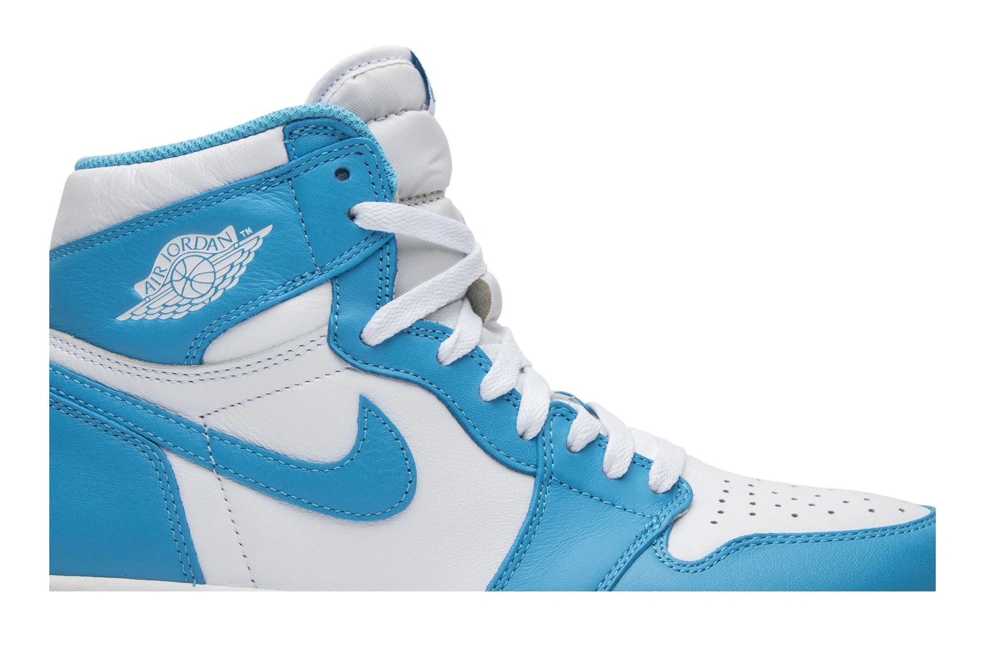 Jordan 1 Retro High OG UNC - Classic High Top Basketball Sneakers - Blue / White