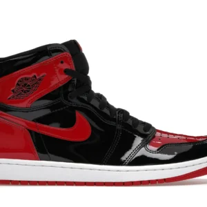 Jordan 1 Retro High OG Patent Bred - Iconic Patent Leather Sneakers - Red / Black / White