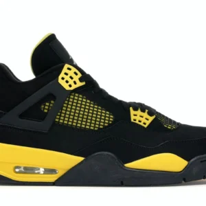 Jordan 4 Retro Thunder - Classic Retro Basketball Sneakers - Yellow / Black