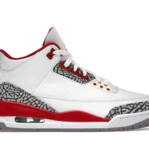 Jordan 3 Retro Cardinal Red - Classic Retro Basketball Sneakers - White / University Red / Black