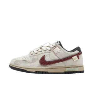 Lover Whisper – Dunk Low Custom Low Cut Street Style Sneakers - Light Beige/Cream