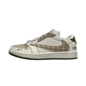 Air Jordan 1 Low – Low-Top Casual Street Style Sneakers - Khaki/Cream
