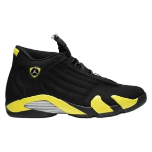 Air Jordan 14 Thunder Basketball Sneakers - Black/Vibrant Yellow