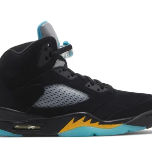 Jordan 5 Retro Aqua - Classic Retro Basketball Sneakers - Blue / Black
