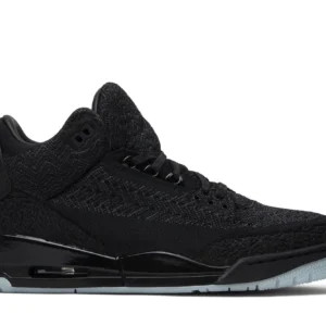 Jordan 3 Retro Flyknit Black - Lightweight and Stylish Retro Sneakers - Black