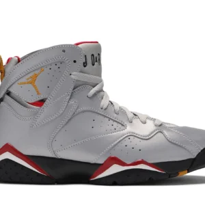 Jordan 7 Retro Reflections of a Champion - Classic Retro Basketball Sneakers - White / Wolf Grey / University Red