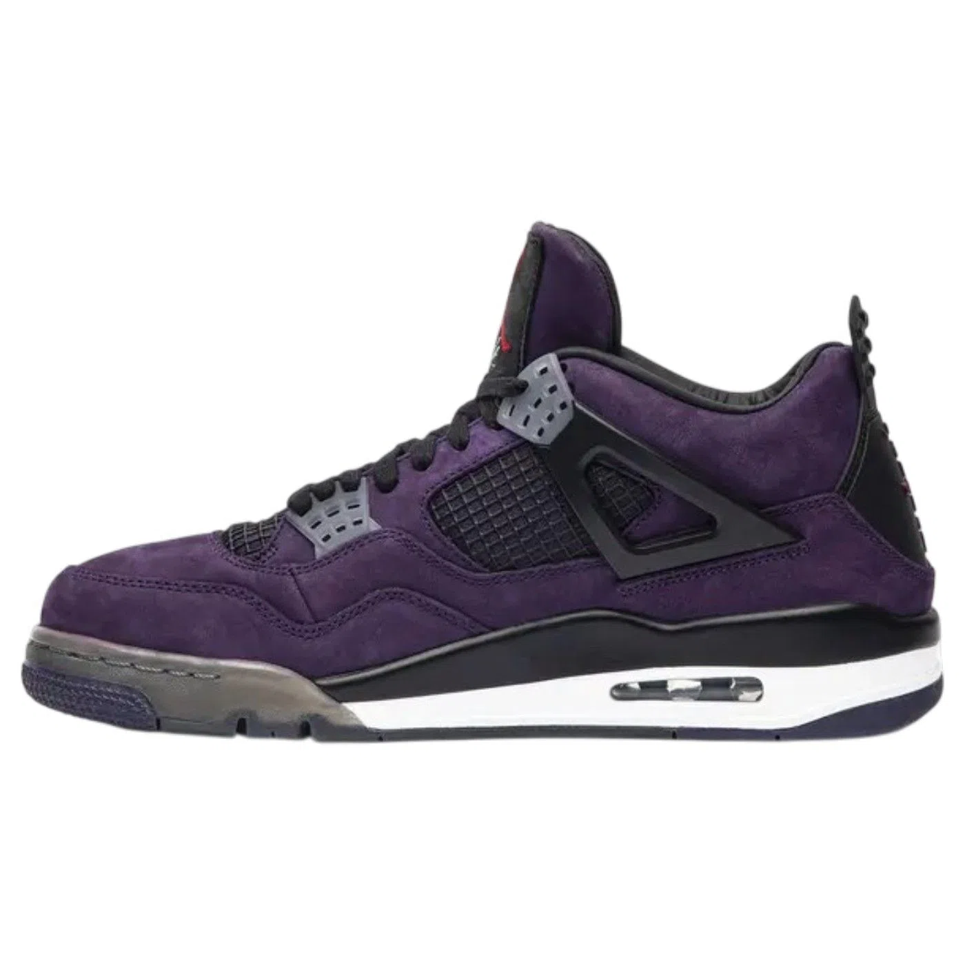 Travis Scott x Jordan 4 Retro Purple Suede Low Top Basketball Sneakers - Purple Dynasty/Black