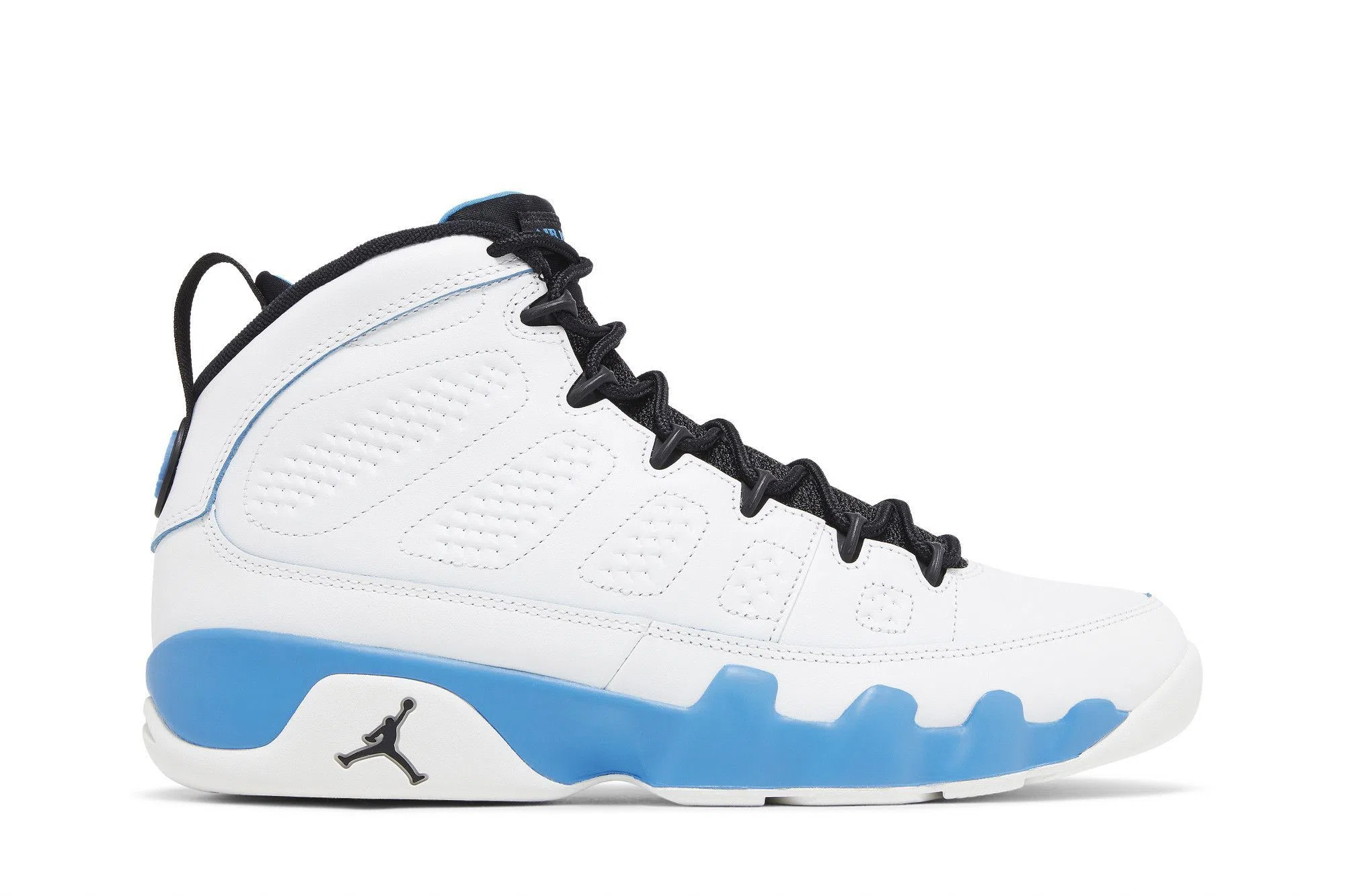 Air Jordan 9 Retro 'Powder Blue' – Men's Sneakers - White / Black / University Blue