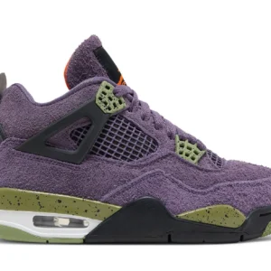 Jordan 4 Retro Canyon Purple - Stylish Retro Basketball Sneakers - Purple / Black