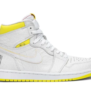 Jordan 1 Retro High OG First Class Flight - Premium Retro Basketball Sneakers - White / Metallic Gold