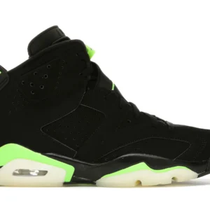 Jordan 6 Retro Electric Green - Vibrant Retro Basketball Sneakers - Green / Black / Gray