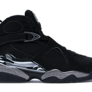 Jordan 8 Retro Chrome - Sleek Retro Basketball Sneakers - Black