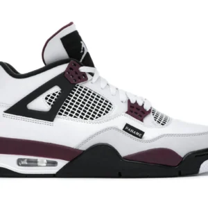 Jordan 4 Retro "PSG Paris Saint-Germain" - Exclusive Collaboration Sneakers - Black / Fire Red / Cement Grey / White