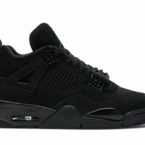 Jordan 4 Retro Black Cat - Sleek Black Retro Basketball Sneakers - Black