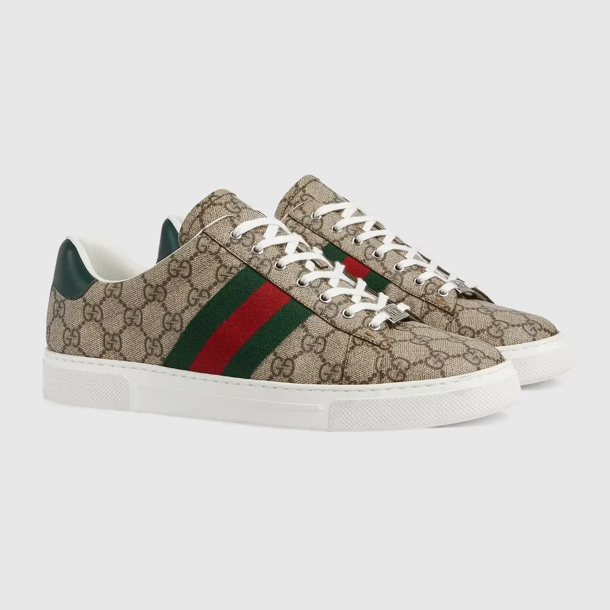 Men's Ace sneaker with Web - Beige / Ebony