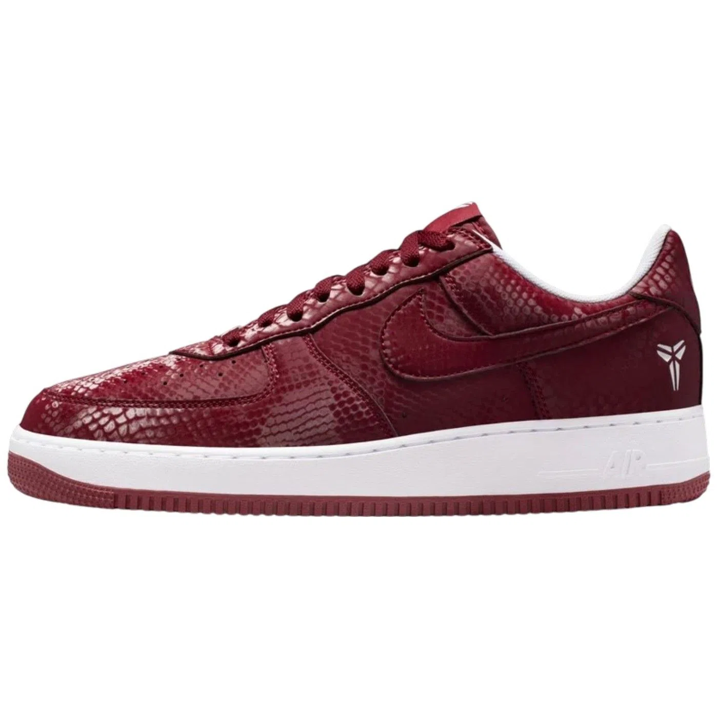 Kobe Air Force 1 Steam Low Top Lifestyle Sneakers - Team Red/White