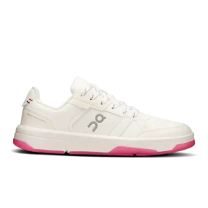 THE ROGER Clubhouse 3 Low-Top Sneaker – Lightweight Performance Casual Shoe - White/Grenadine