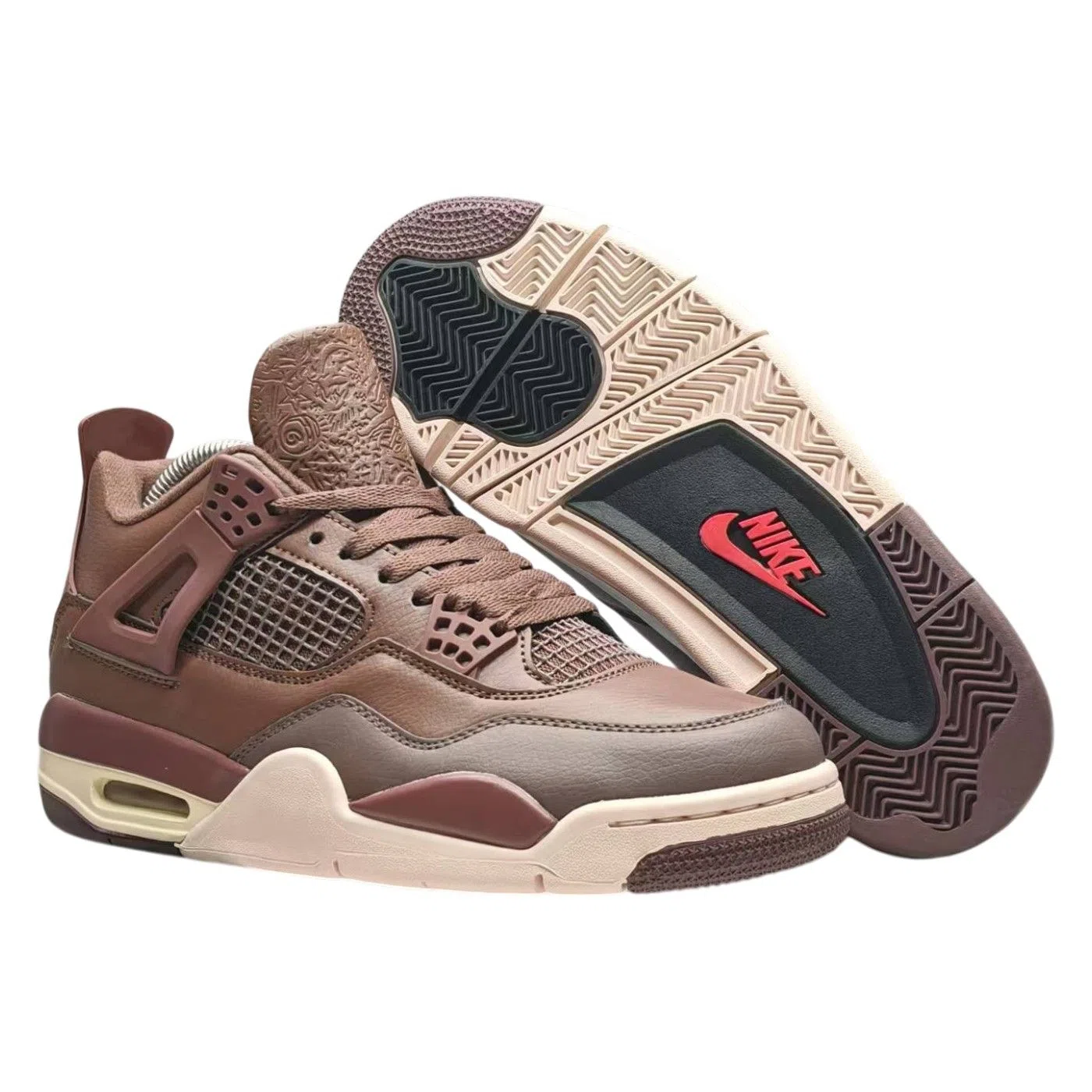 Air Jordan 4 Bin 23 IQ5497-200 Mid Top Sneakers Model - Fauna Brown/Muslin