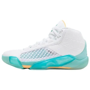 Air Jordan 38 Lightweight Basketball Sneakers - White / Light Teal / Mint Green