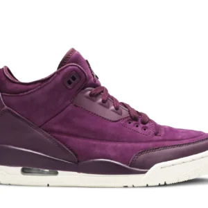 Jordan 3 Retro Bordeaux - Classic Retro Basketball Sneakers - Purple