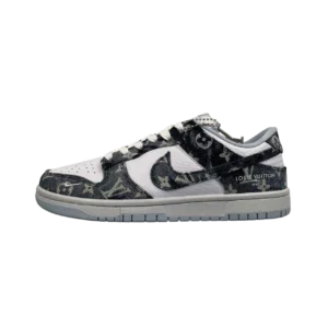 Dunk Low Casual Skate Shoe – Classic Low-Top Skate Sneaker - White/Dark Navy