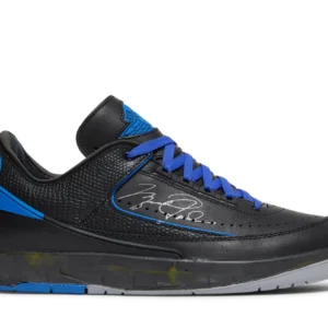Air Jordan 2 Retro Low SP x ' Black Varsity Royal' Sneakers - Black / Varsity Royal