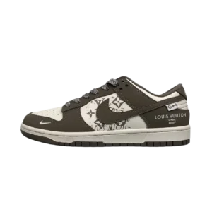 Dunk Low Casual Skateboard Shoes – Versatile Low-Top Skate Sneaker - Brown/Sail