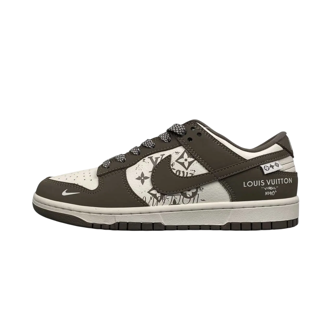 Dunk Low Casual Skateboard Shoes – Versatile Low-Top Skate Sneaker - Brown/Sail