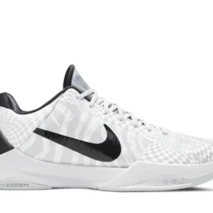 Kobe 5 Protro Zebra PE - Limited Edition Basketball Sneakers - White/Black