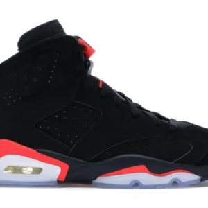 Air Jordan 6 Retro "Black Infrared" - Iconic Heritage High-Top Performance Model - White / Red / Black