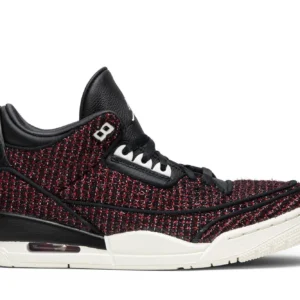 Jordan 3 Retro AWOK Vogue University Red - Exclusive Retro Sneakers - Red / Black / White