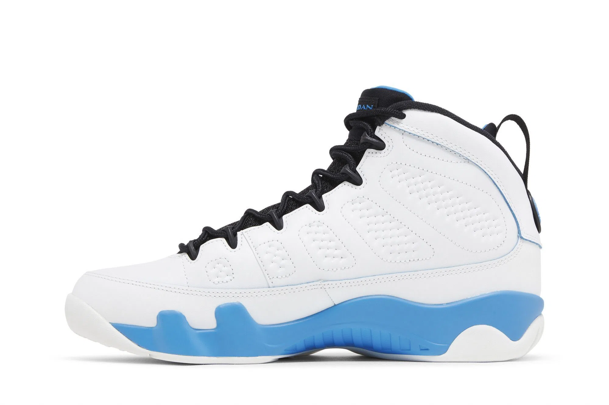 Air Jordan 9 Retro 'Powder Blue' – Men's Sneakers - White / Black / University Blue