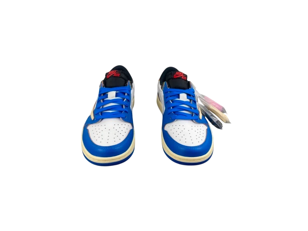 Travis Scott x Air Jordan 1 Low “White/Blue/Red” Sneaker | DM7866-111 - Blue / White