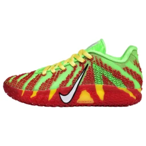 Ja 3 Lightweight Basketball Sneakers - Green Spark / University Red / Dynamic Yellow