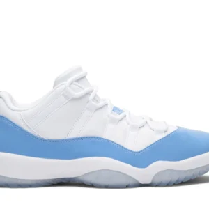 Jordan 11 Retro Low University Blue - Sleek Low Top Sneakers - Blue / White