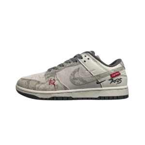 Dunk Low Casual Skate Shoes – Low Cut Street Style Everyday Comfort - Light Gray/Sail